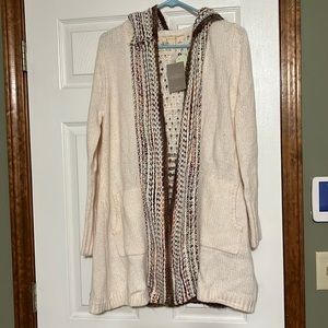 Hand-stitched cozy Angel of the North cardigan from Anthropologie